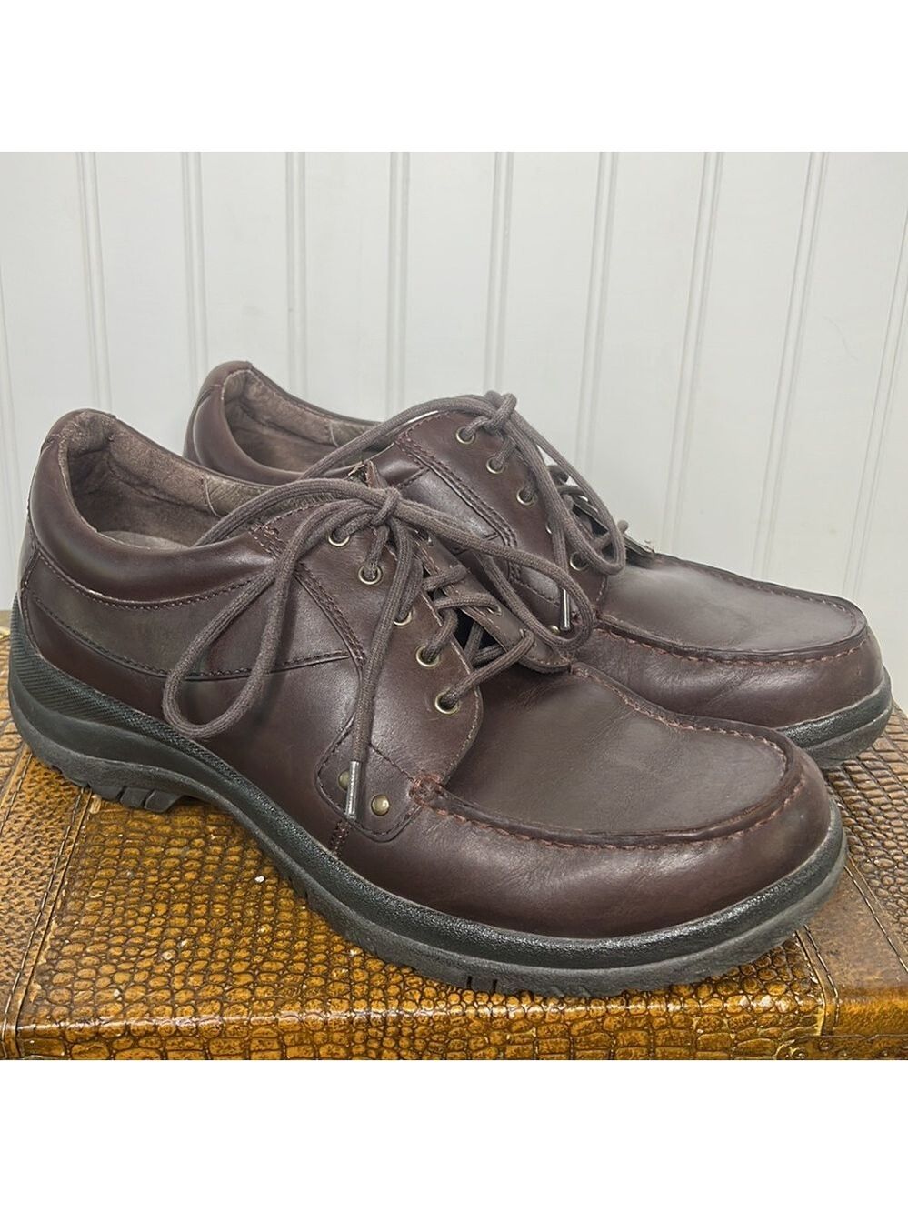 Dansko Wyatt Mens Mocha Brown Leather Oxford Size 10.5 or EU44